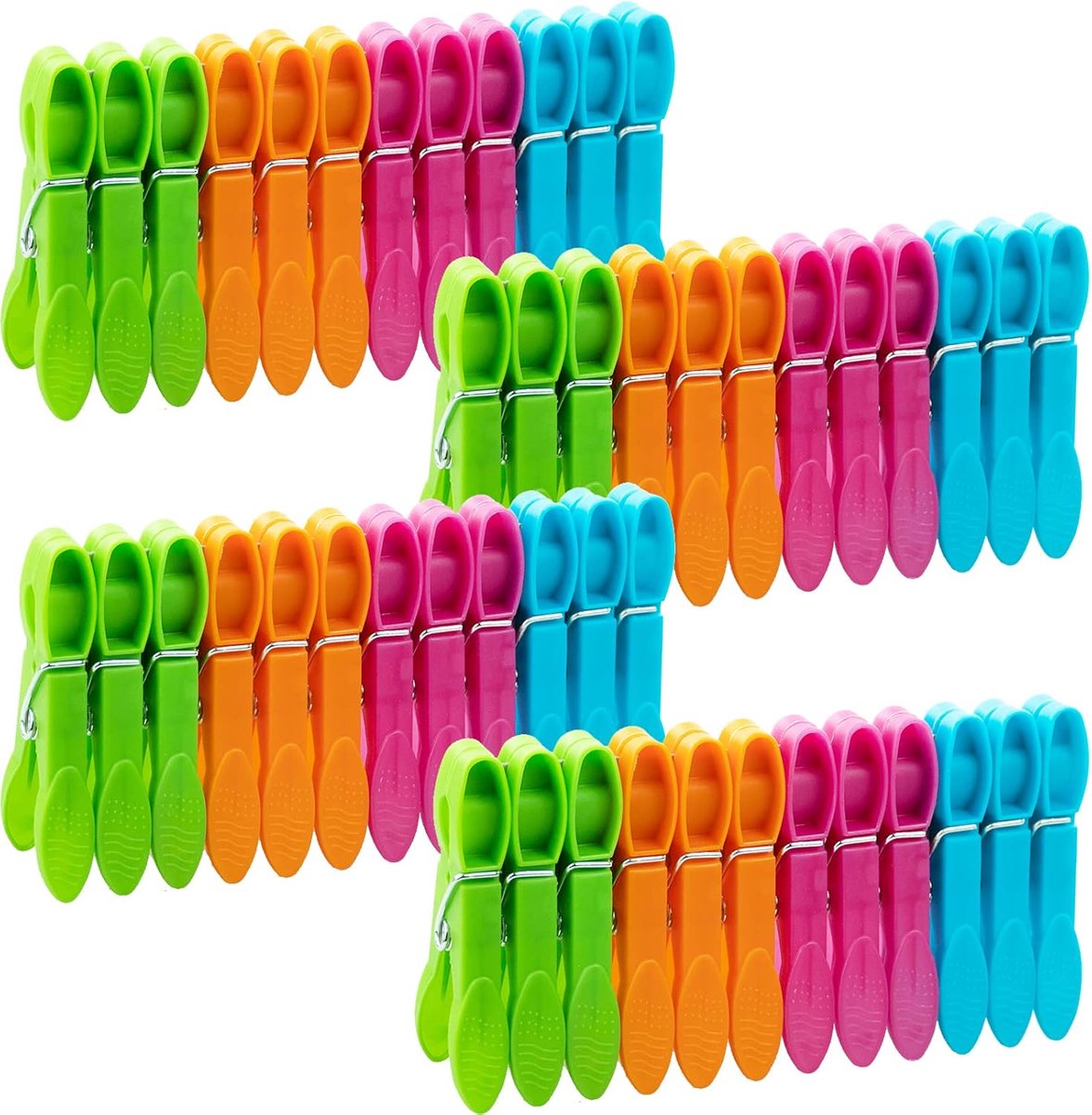 Wasknijpers, kunststof wasknijpers, kleurrijke wasknijpers voor waslijn, sterke grip, wasknijpers, windbestendig voor handdoek, kleding, sokken
