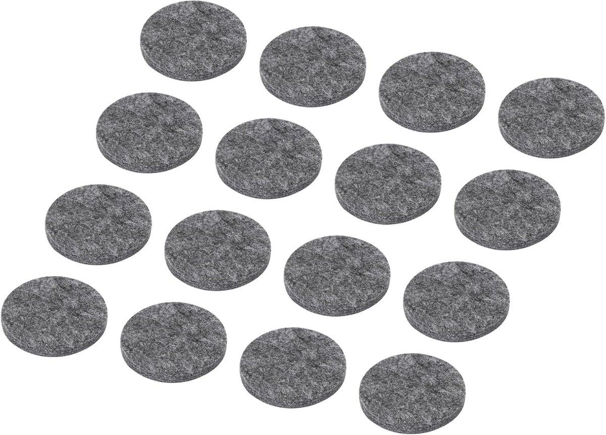 16 stuks vilten meubelpads, 1,97 inch, rond, kleine vilten stoelbeschermers, voorkomen krassen op meubels en harde vloeren, donkergrijs