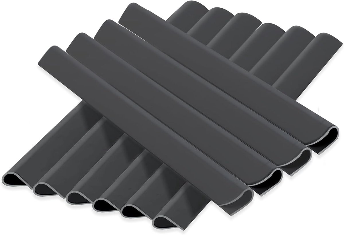 Bevestigingsclips voor dubbelstaafmatten, 50 stuks, pvc, bevestigingsclips, inkijkbescherming, dubbelstaafmattenhek, klemrails voor zichtwerende stroken voor tuin, omheining, antraciet