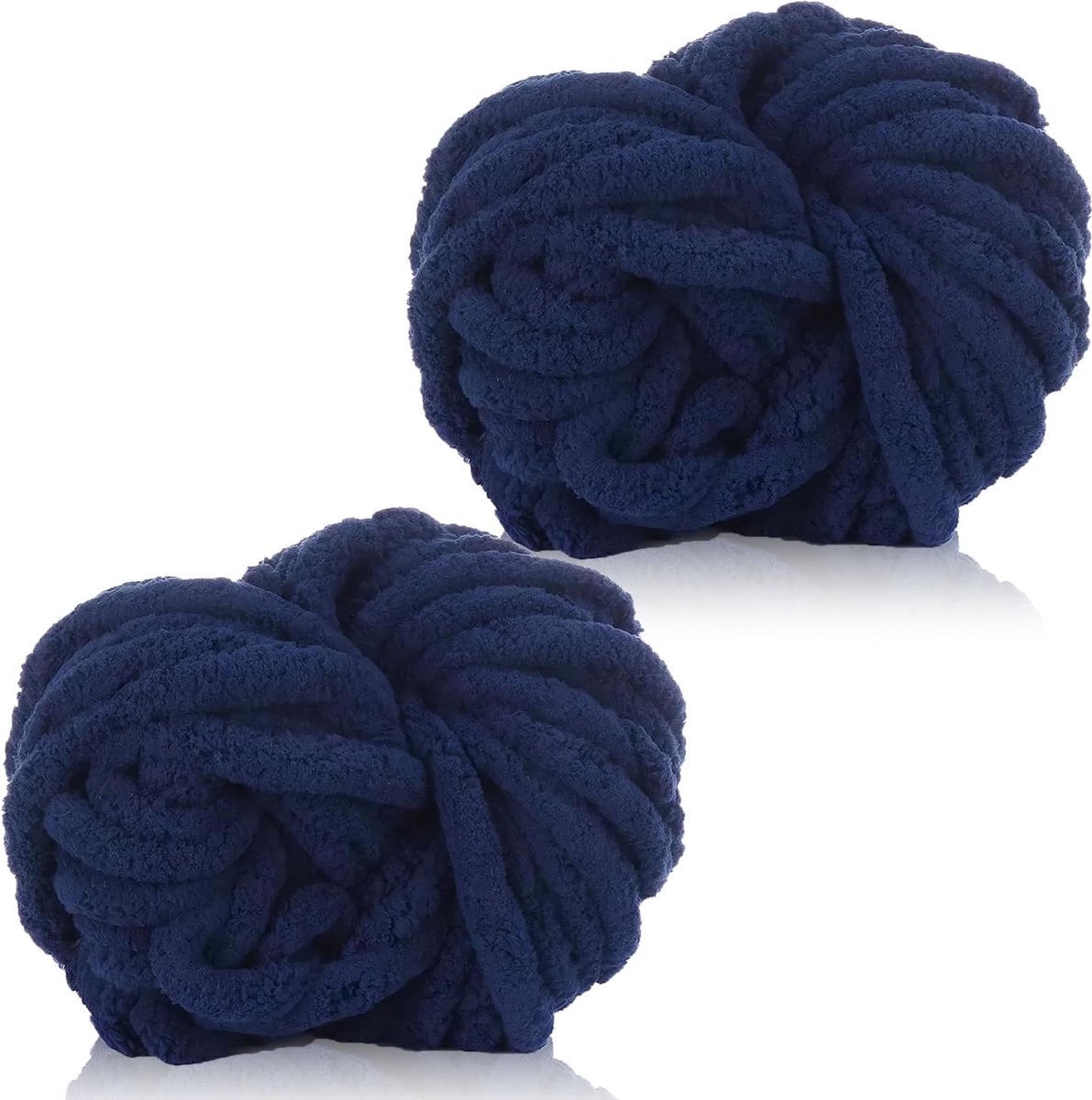 breiwol 250 g × 2, chenille-garen voor haken en breien, grof garen om te haken, dikke wol voor deken, kussen, huisdierbedden, tassen, hoeden, sjaals