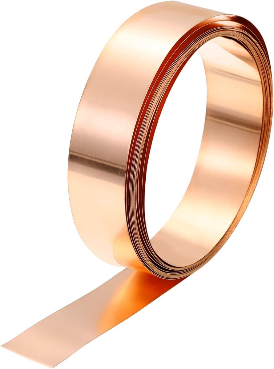 Koperen plaatrol, 99,9% zuivere koperen strip flashing metaalfolieplaat voor doe-het-zelf projecten sieraden ambachtelijke elektrische reparatie