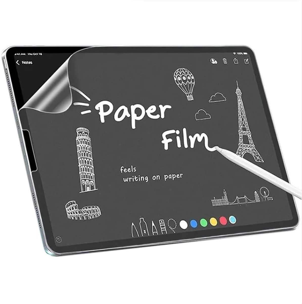 2 stuks papierfolie voor Lenovo Idea Tab 11" - transparant PET-papierfolie beschermfolie displaybescherming feel-papier film om te schrijven en te tekenen zoals op papier
