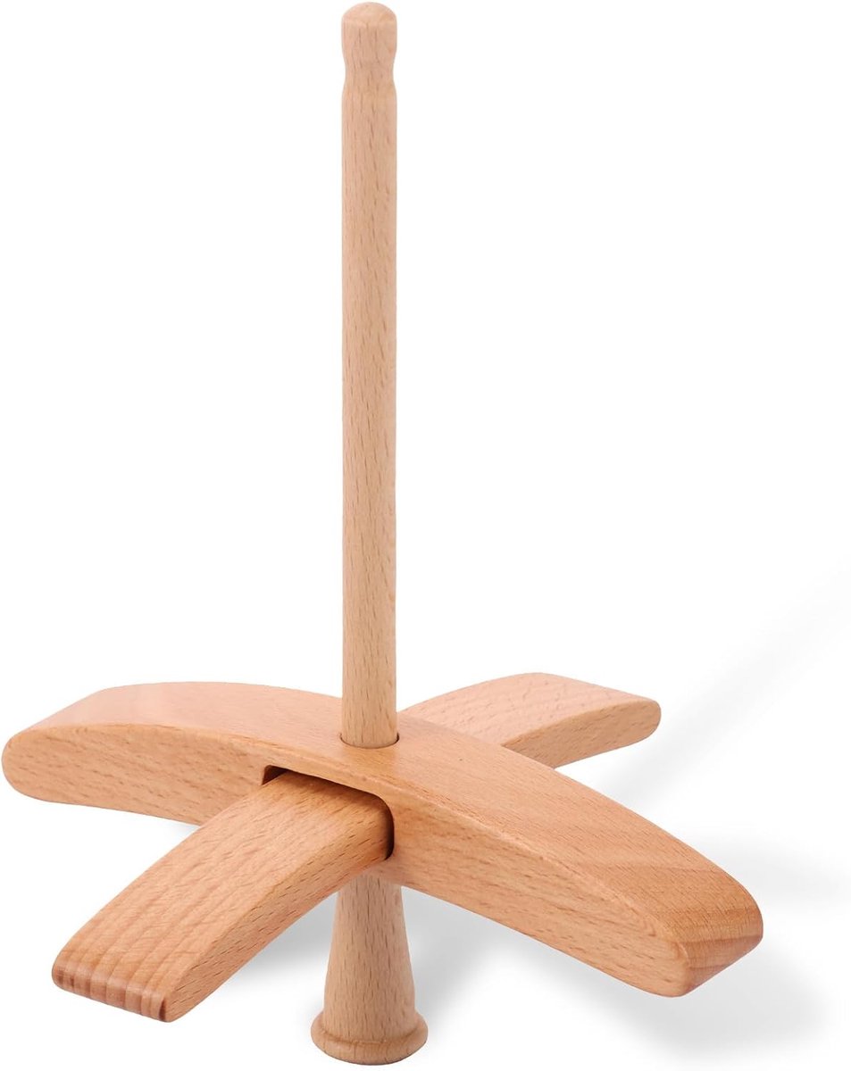 Turkse valspil van beukenhout, afneembare handspindel hout, voor garen, weven, wol, handwerk, haken (A)