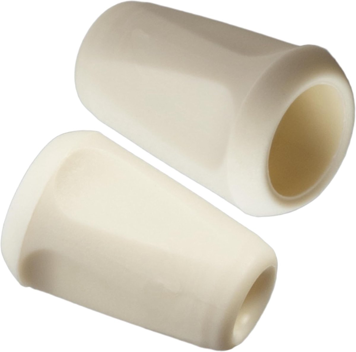 - Set van 24 conische koordstoppers Ø4 mm voor veters, touw, draad - kleur ecru - van plastic - rafelen, naaiprojecten, creatieve hobby