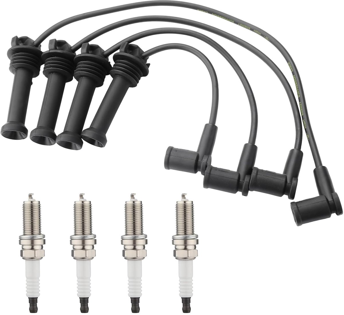 Ontstekingskabelset ontstekingskabelset 1110740 ontstekingskabel compatibel met Ford B-Max C-Max Fiesta Focus Mondeo voor Volvo C30 S40 V50 1110741,1110742, 1110743