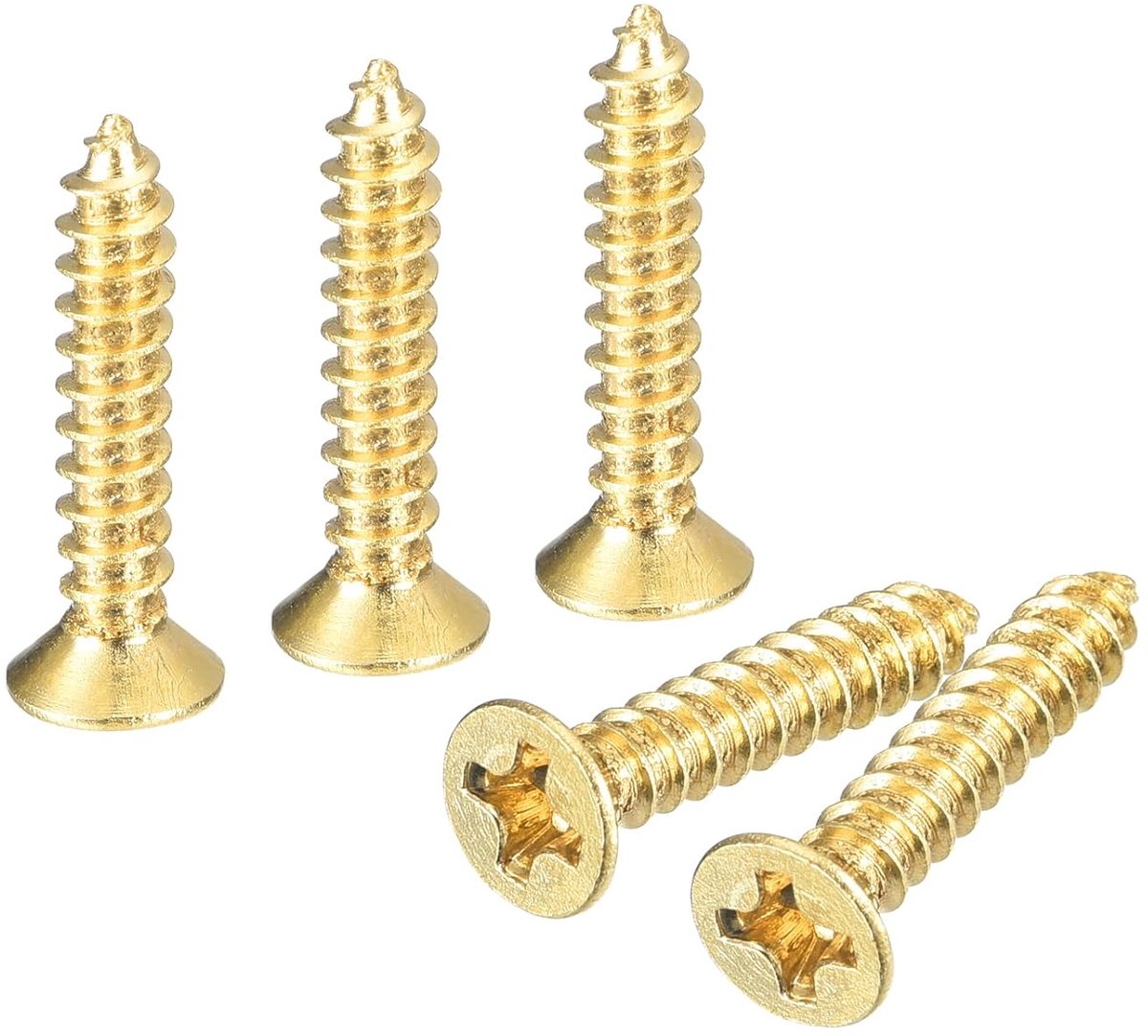 Houtschroeven, M3 x 16 mm Phillips platte kop, zelftappende schroef, houtwerkschroef voor deurscharnieren, houten meubels, huishoudelijke apparaten