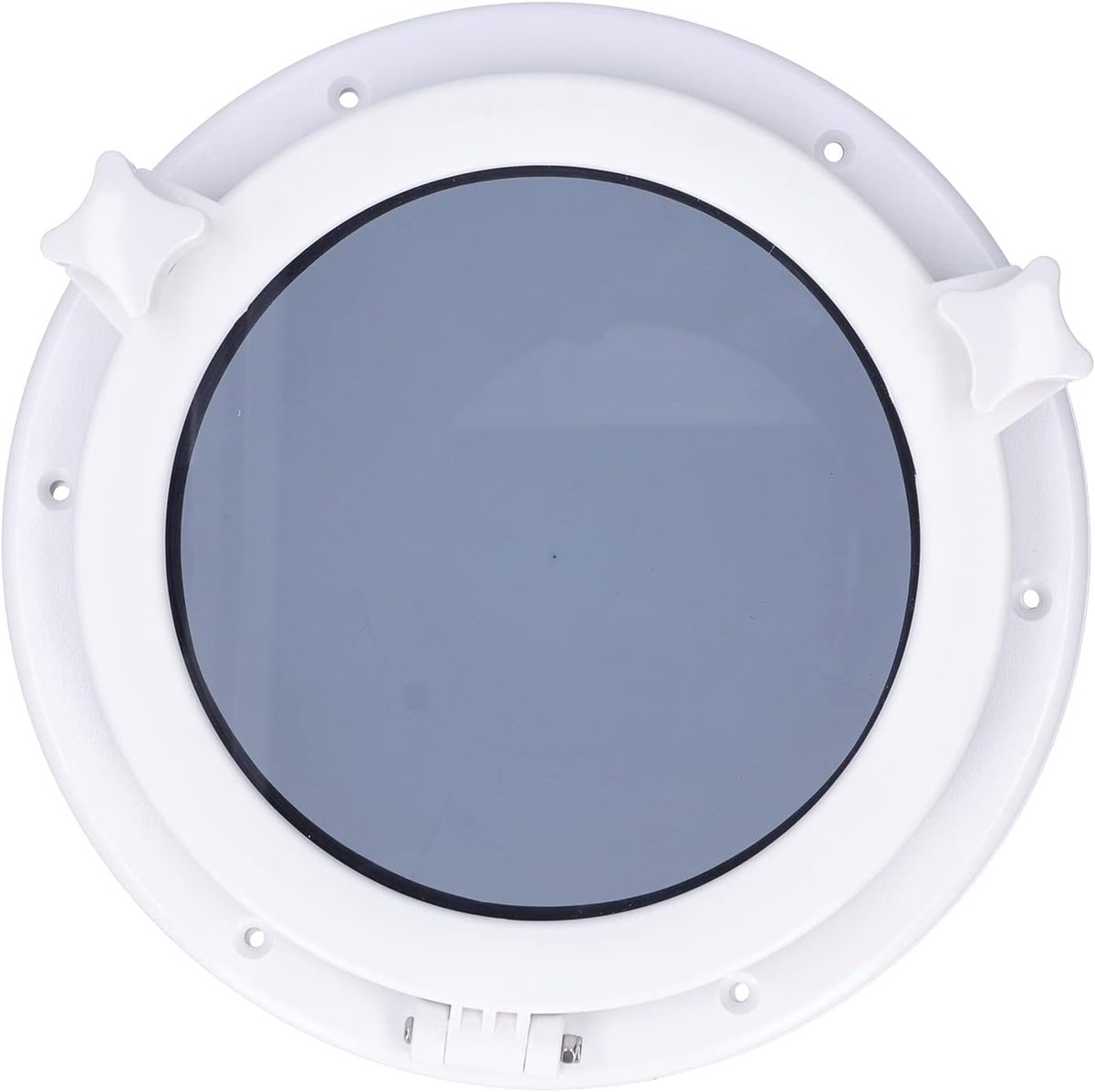 10 Inch Bootpatrijspoort, Ronde Patrijspoort Verduurd Gehard Glas met Te Openen Raam Vervanging voor Te Openen Patrijspoort Maritiem Luikraam voor Boten Jachten Campers