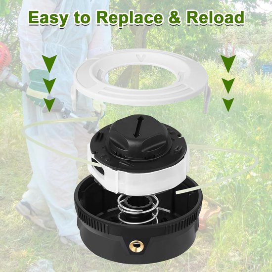 C3-2 Maaikop voor Stihl FSA 57 FSE 52, Autocut C3-2 Trimmerkop compatibel met Stihl FSA57 Accu-Motorsense en FSE52 Elektro-Motorsense Spoeldraad — afbeelding 2