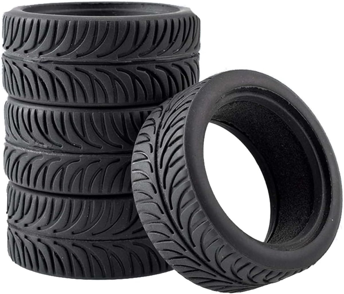 1/10 RC autobanden op de weg, 4 stuks RC rubberen banden met schuimrubberen inzetstukken, banden voor 1:10 RC On Road Runflating Touring Racing Car voor Tamiya HSP HPI Kyosho (H)