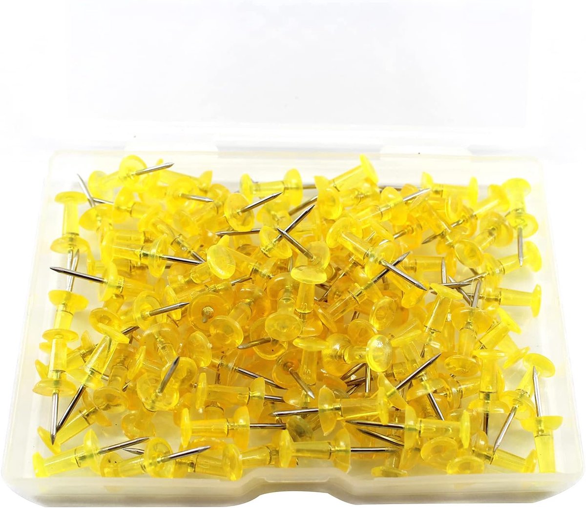 300Pcs Duim Tacks Kaart Marker Push Pins, Nieuwigheid Leuke Kaart Tacks Push Pins Gele Pushpins Voor Bulletin Board School Kantoorbenodigdheden