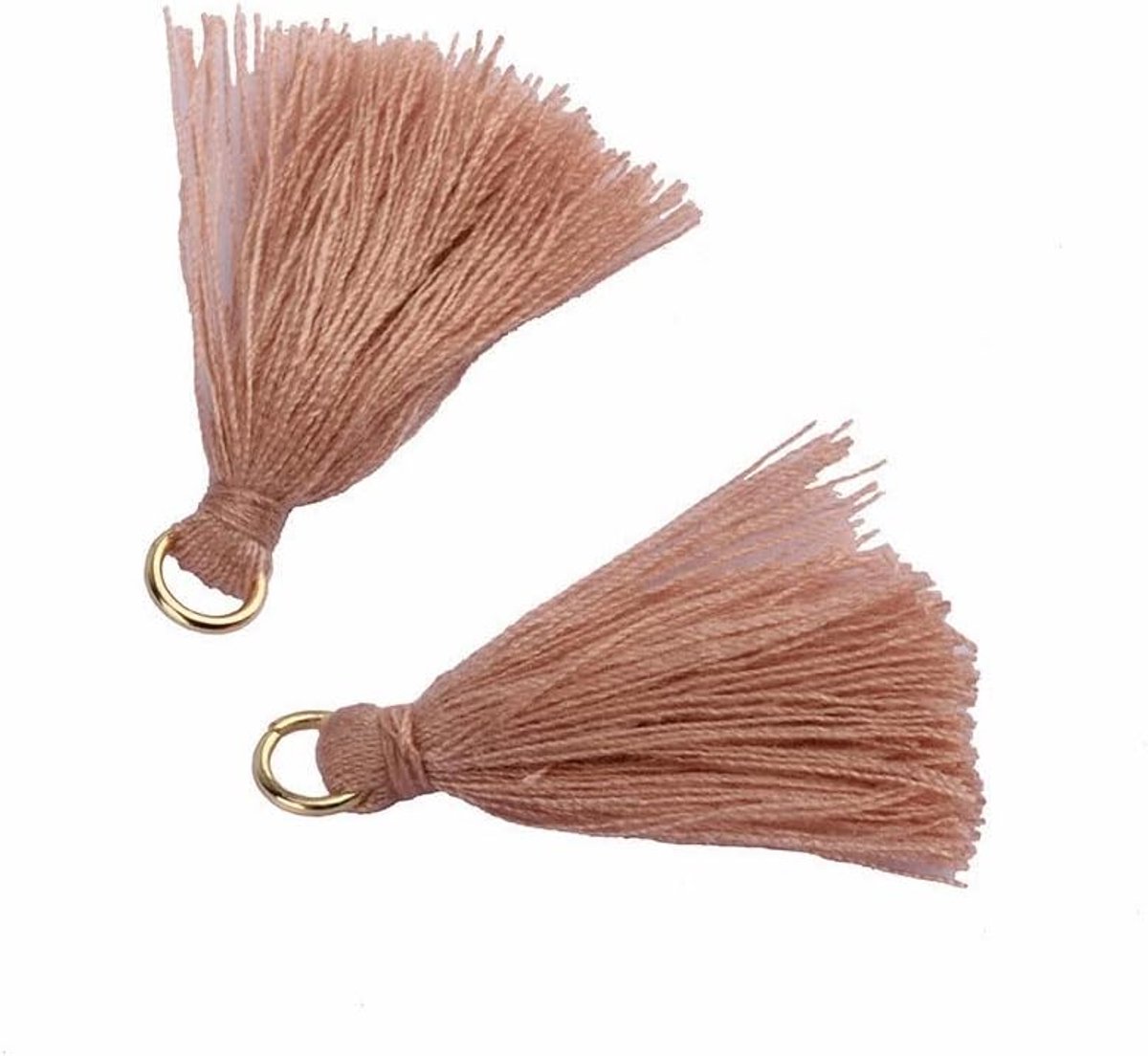 Kwastjes, 3 cm, kleine kwastjes, handgemaakte katoenen kwastjes, hangers voor doe-het-zelf handwerk, sieraden, souvenir accessoires, sleutelhanger, bladwijzer, armbanden, lichtbruin