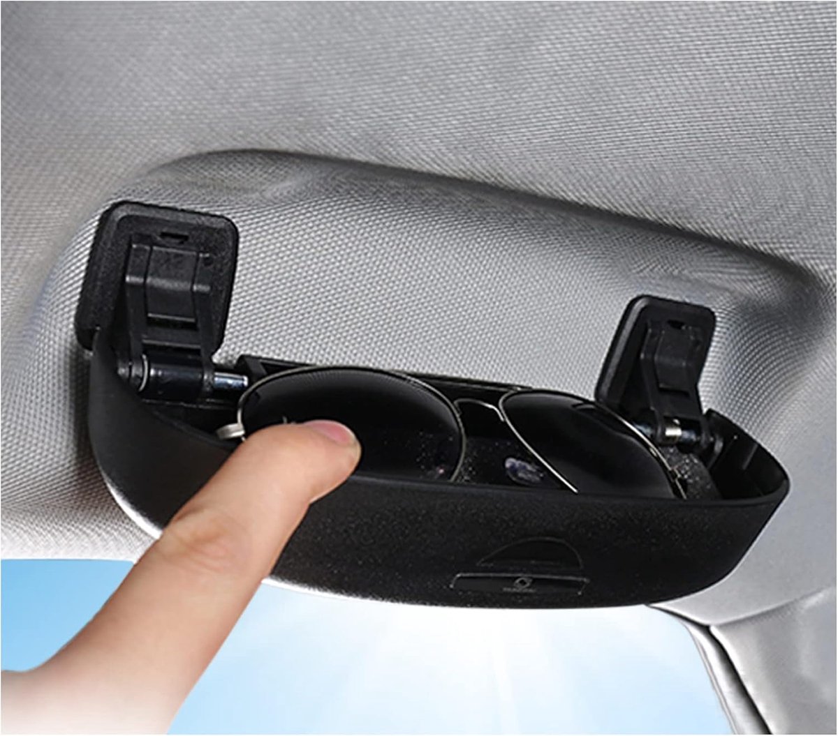 Zonnebrilhouder brillenkoker compatibel met VW T ROC Seat Ateca Leon Cupra Formentor Skoda Kodiaq Karoq 2018 2019 2020 2021 2022 2023 2024 2025
