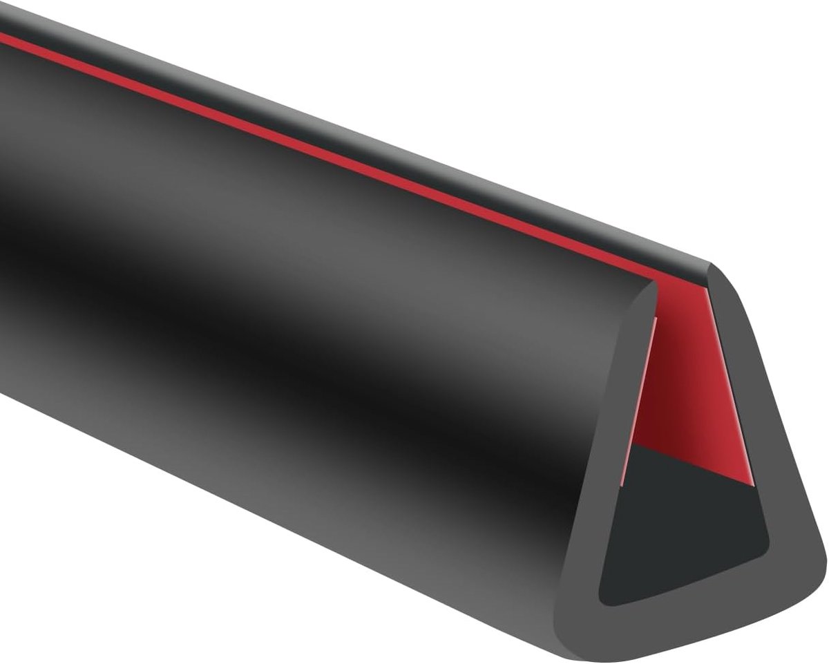 Edge Trim, 5/16" Zelfklevende Flexibele U-kanaalrandbeschermer voor Plaatmetaal, Glas, Flexiglas en Multiplex, Geschikt voor 9/32"-11/32" Breedterand, Zwarte Kleur, 6 m, EPDM-materiaal