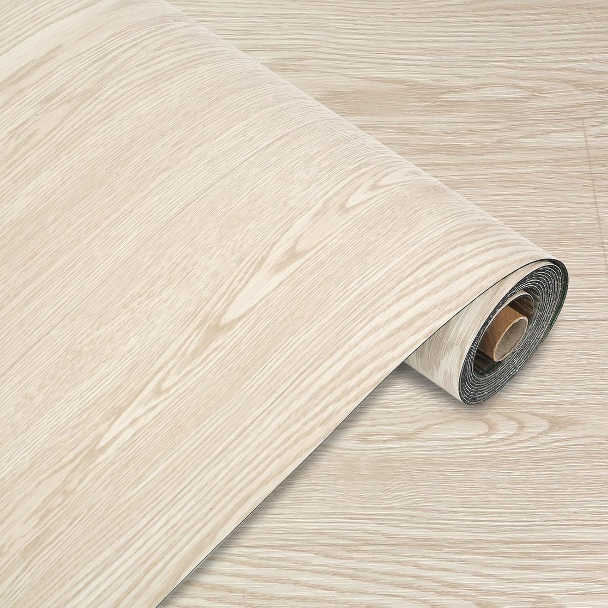 zelfklevend, hout, vinylvloer, vloertegels, verdikte 0,15 cm, antislip, waterdichte vinylvloeren, laminaat tegels, zelfklevend, 40 x 300 cm, 1,2 m² (beige-geel hout)