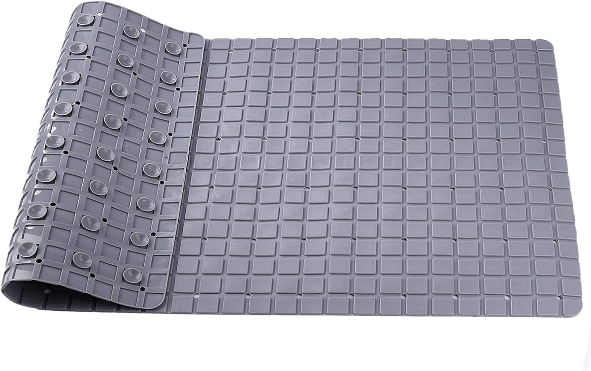 douchemat antislip, veiligheid douchecabine bad pad grip, 40 x 70 cm PVC antischimmel vloermatten, afvoergaten, zuignappen kinderen, volwassenen, ouderen