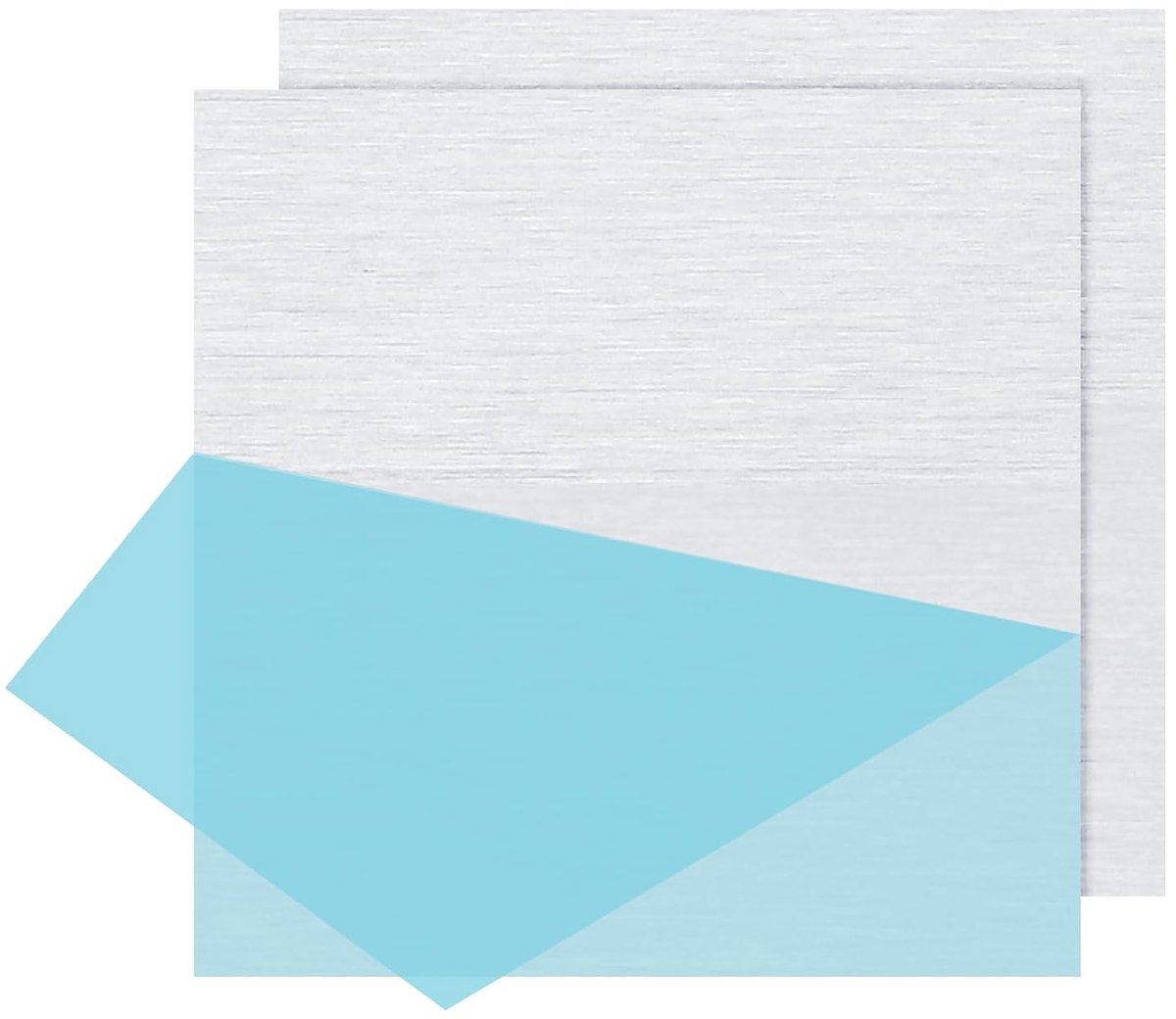 6061 T651 aluminiumplaat, 15 x 15 cm dik, 2 stuks platte aluminiumplaat, afgedekte lagers met beschermfolie, rechthoekige verwarmingsplaat voor industrie, handwerk en doe-het-zelf