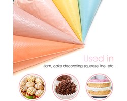 100 Stuks Wegwerp Spuitzakken, FantasyDay 40cm Professionele Transparant Decoreerspuitzakken Snoepzakjes Disposable Large Piping Bags voor het versieren en bakken van fondant taarten en cupcakes