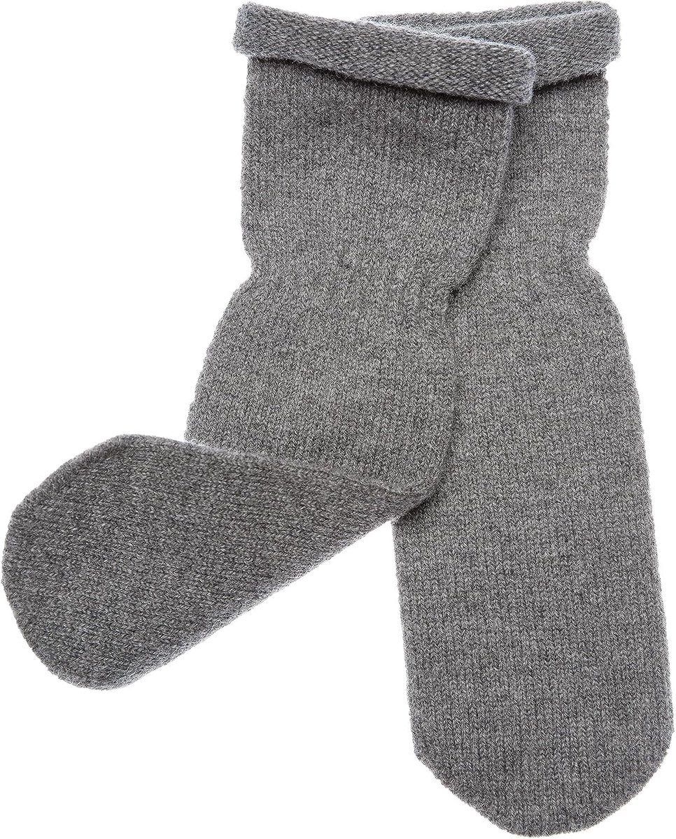 Sokken van merinowol en kasjmierwol voor baby's en peuters, warme gebreide sokken voor pasgeborenen van 0-12 maanden, grijs, 6-12 Maanden