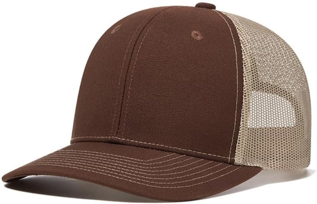 Truckercap voor heren, truckercap met mesh net, mesh pet, in grootte verstelbaar, baseballpet, zomer, ademende zonnepet, met verstelbare gespsluiting voor buiten, sport en reizen, zwart A