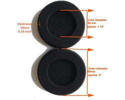 Oorkussens voor Sony Sennheiser Philips AKG voor Koss Porta Pro PP PX100 Hoofdtelefoon Zacht Schuim Oor Kussens Zwart