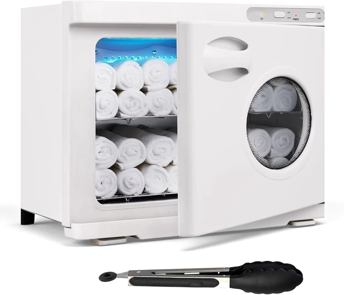 SnelShoppen - Handdoekwarmer 23 liter, Sterilisatorkast, Handdoekstomer met Handdoekclip voor Thuis, Wellness, Sauna en Sport