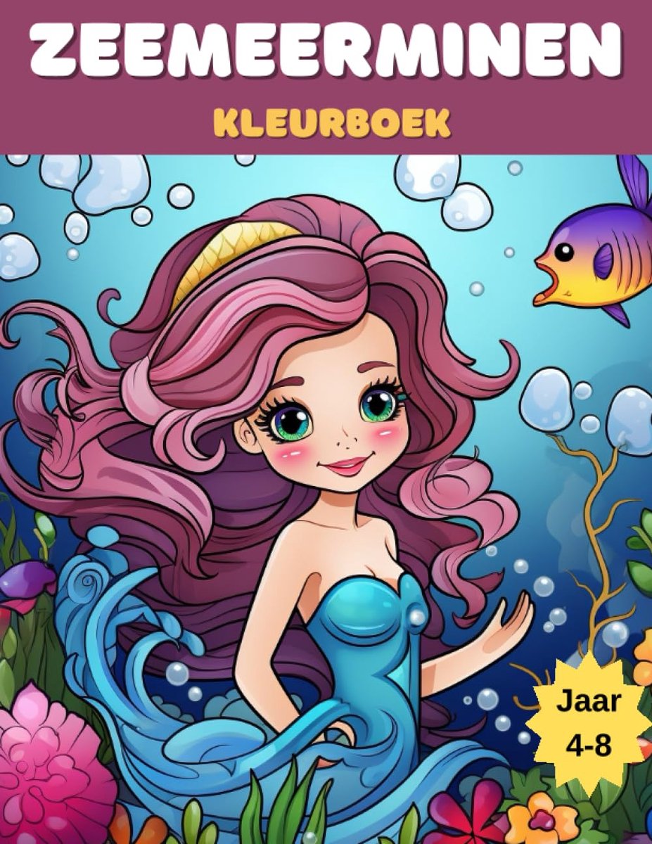 Zeemeerminnen Kleurboek voor Kinderen: Betoverende Kleurplaten voor Kinderen van 4 tot 8 Jaar