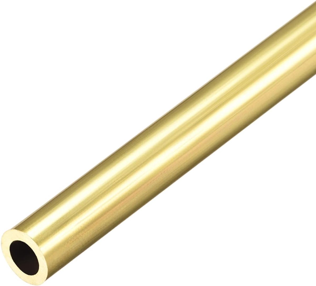 1,5 x 8 x 300 mm ronde messing buis, 1 naadloze rechte buis voor knutselwerk en modelbouw, messing tint
