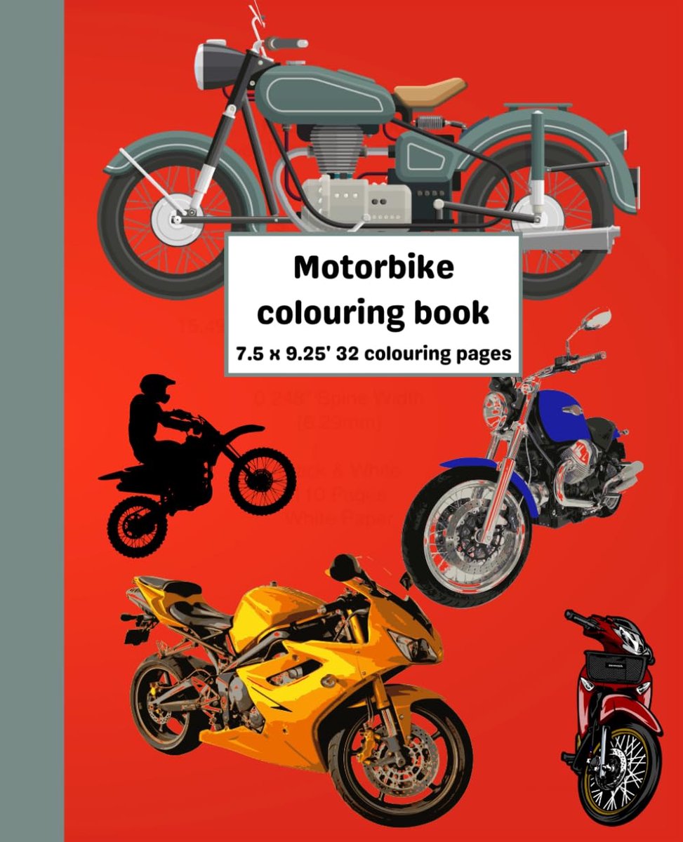 Motorbike colouring book