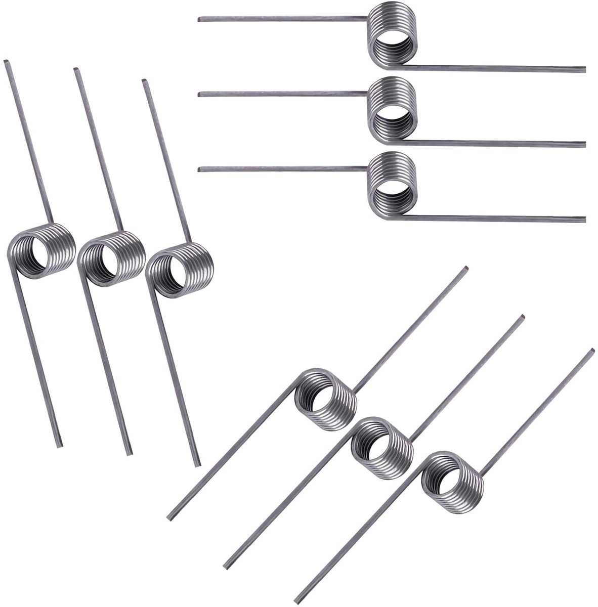 Torsieveren van Roestvrij Staal, V-vormige Mechanische Torsieveren, Roestvrijstalen, 0,5 mm Draaddiameter, Buitendiameter 4,5 mm, 9 Ronden, 180° Afbuigveer