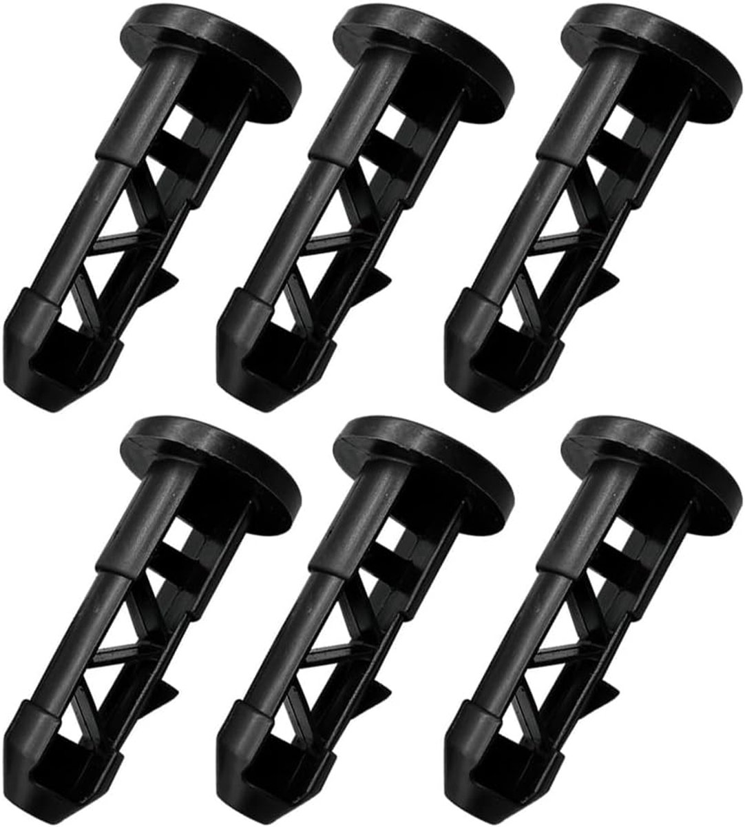 6 stuks Wheelie Bin Deksel Scharnier Pin, 65 x 32mm Plastic Wielen Prullenbak Scharnierende Pins voor 240L Wheelie Prullenbakken (zwart)