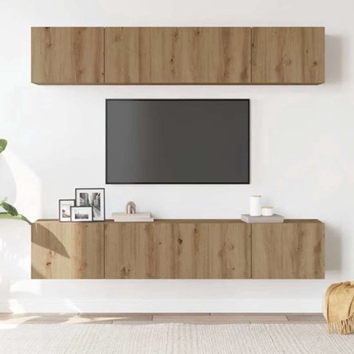 Tv-meubel – TV-kast – Entertainmentmeubel – Media-meubel – Wandmeubel – Handgemaakt Eikenh