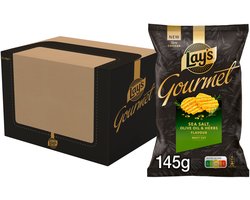 Lay's Gourmet Sea Salt, Olive Oil & Herbs - Chips - 12 x 145 gram