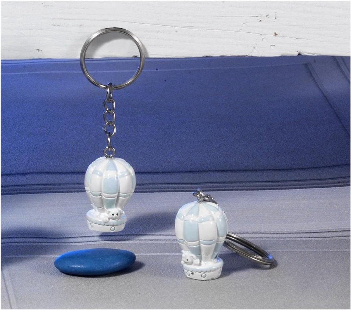 Heteluchtballon Sleutelhangers - Gastgeschenken Souvenirs - Feestartikelen Uitdelen - Kunsthars Materiaal - 28 cm - Blauw