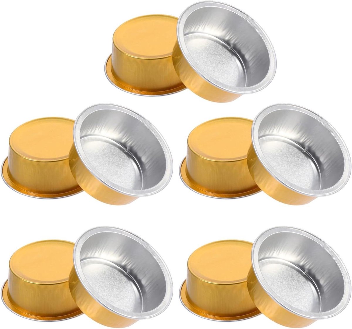 Aluminiumfolie Wax Smeltkommen - Waxkommen Herbruikbaar - Ontharen Thuis - Hittebestendig - 10 stuks - Zilver