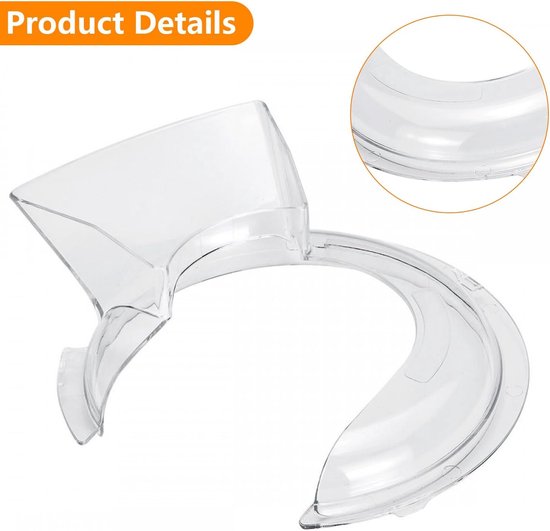 Spatbescherming voor Keukenmixers - Transparant, Diameter 21,3 cm - Keukenaccessoires voor Veilig Koken van LeMisa — afbeelding 5