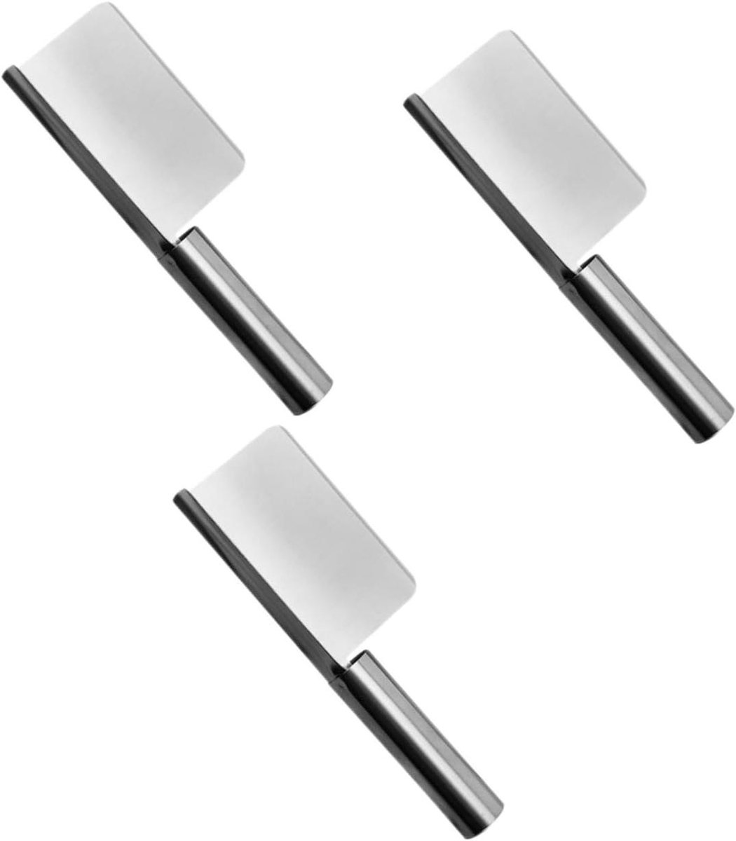 Kruimelveger Set - Kruimelreiniger Schraper - Tafel Schoonmaken - Roestvrij Staal - 3 stuks - Zilver