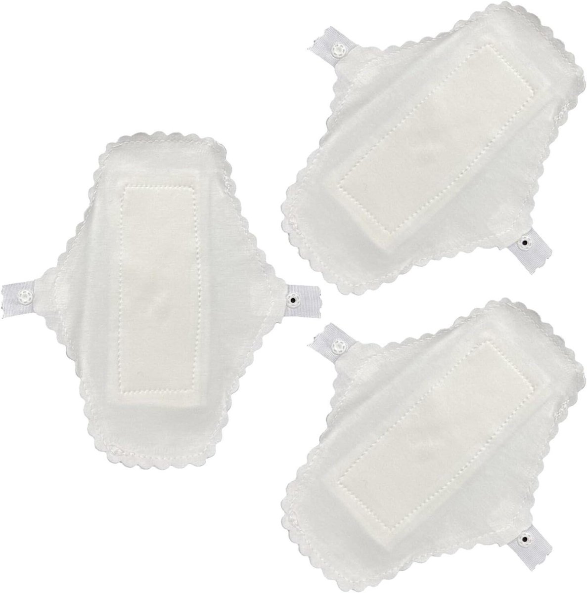 Herbruikbare Maandverbanden - Wasbaar Inlegkruisjes - Duurzaam Hygiëne - Waterdichte Laag - 24 x 13 cm - Wit