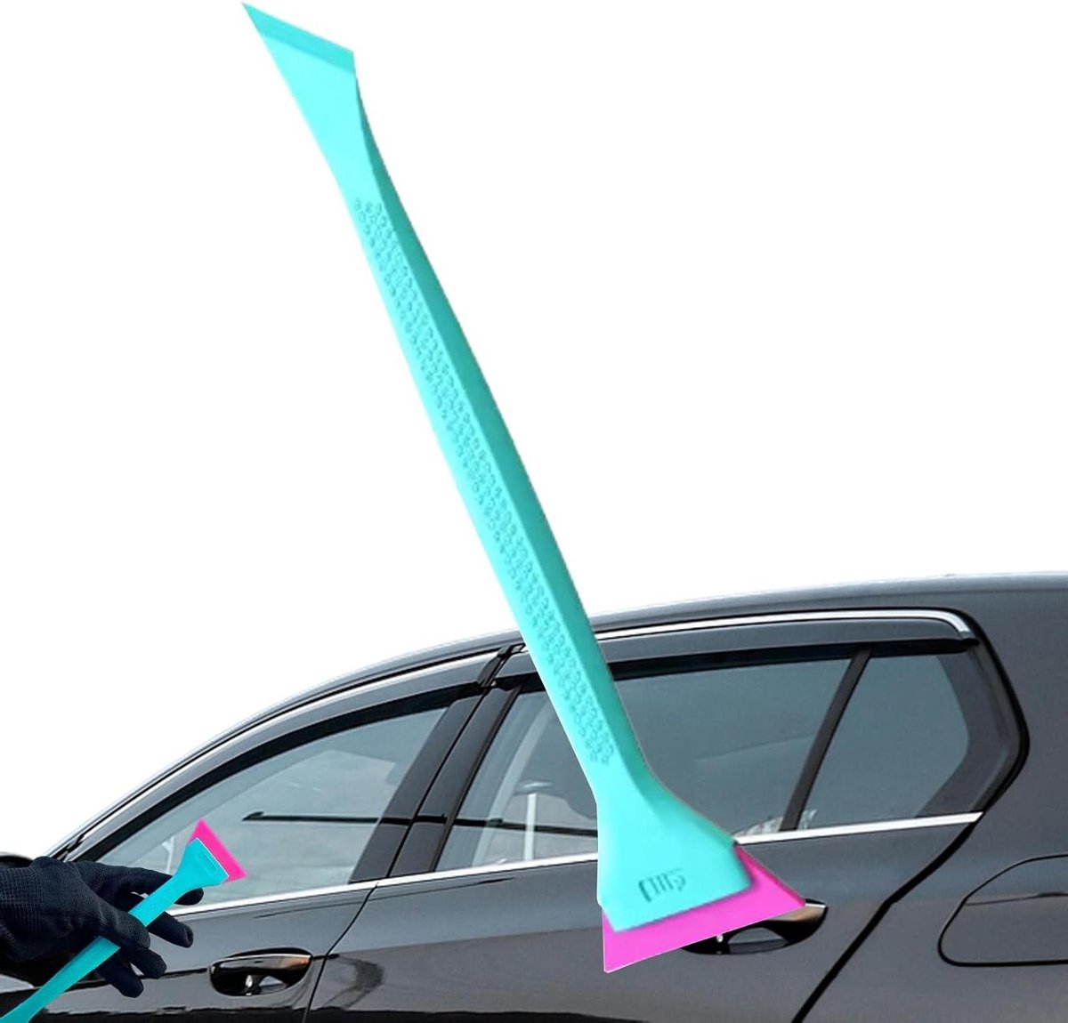 Raamwisser Glasfolie Schraper - Auto Folie Tool - Ramen Reinigen - Ergonomisch Ontwerp - 24 cm - Blauw