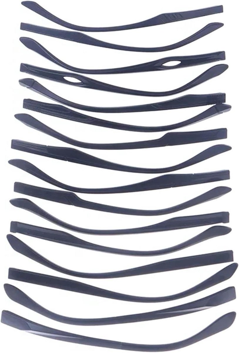 Brillen Tempels - Bril Armpjes - Bril Reparatie - Dubbele Tand - 2 Paar - Zwart