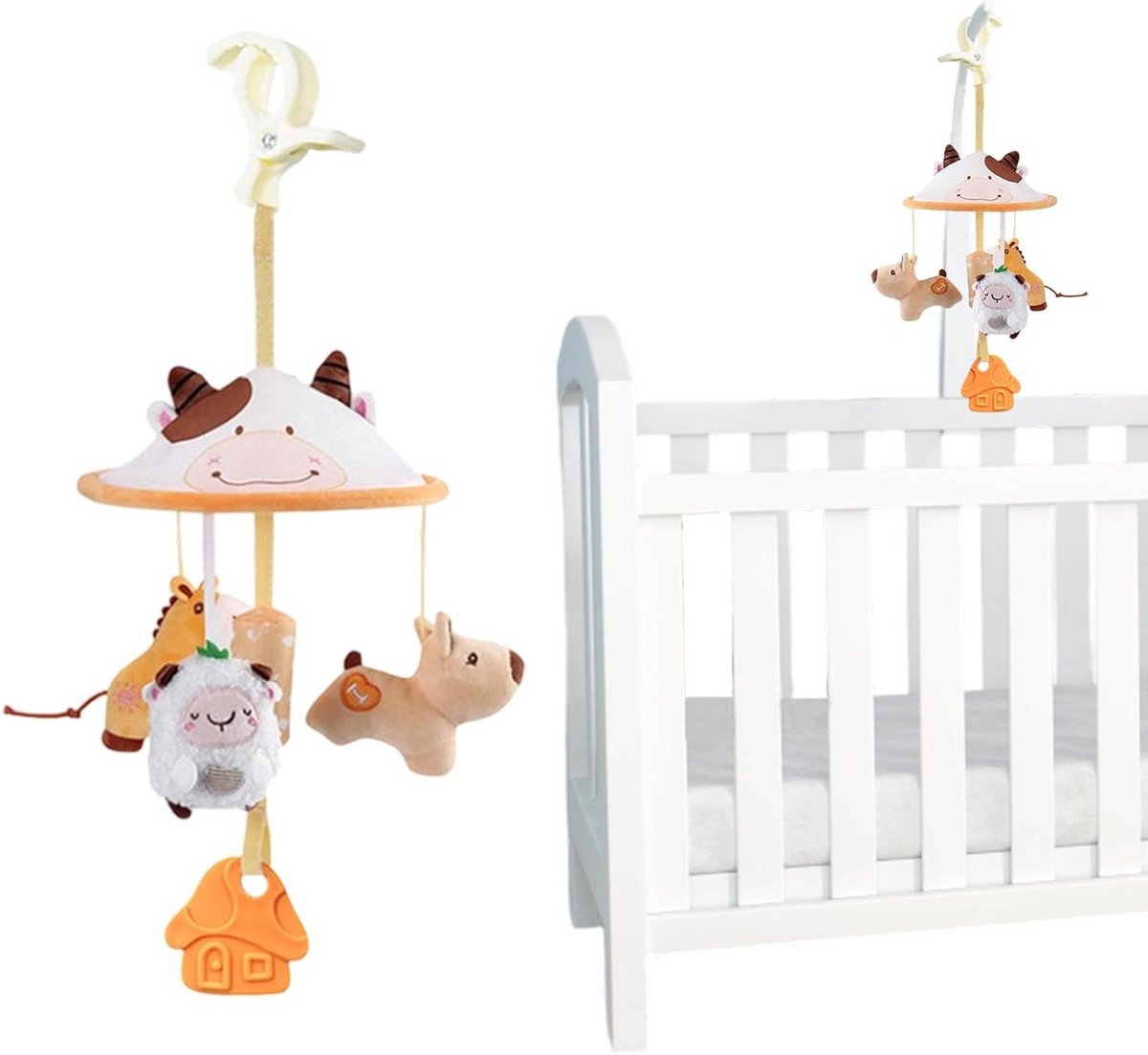 Wandelwagen Muziek Mobiel - Baby Speelgoed - Baby Vermaken - Kalmerende Geluidsfunctie - 227 x 209 x 72 cm
