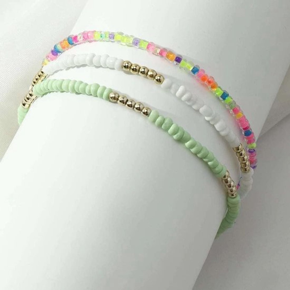 Boho Enkelbandje met Verstelbare Lagen en Kleurrijke Kralen voor Vrouwen en Meisjes - Zomerse Strand Voet Sieraden