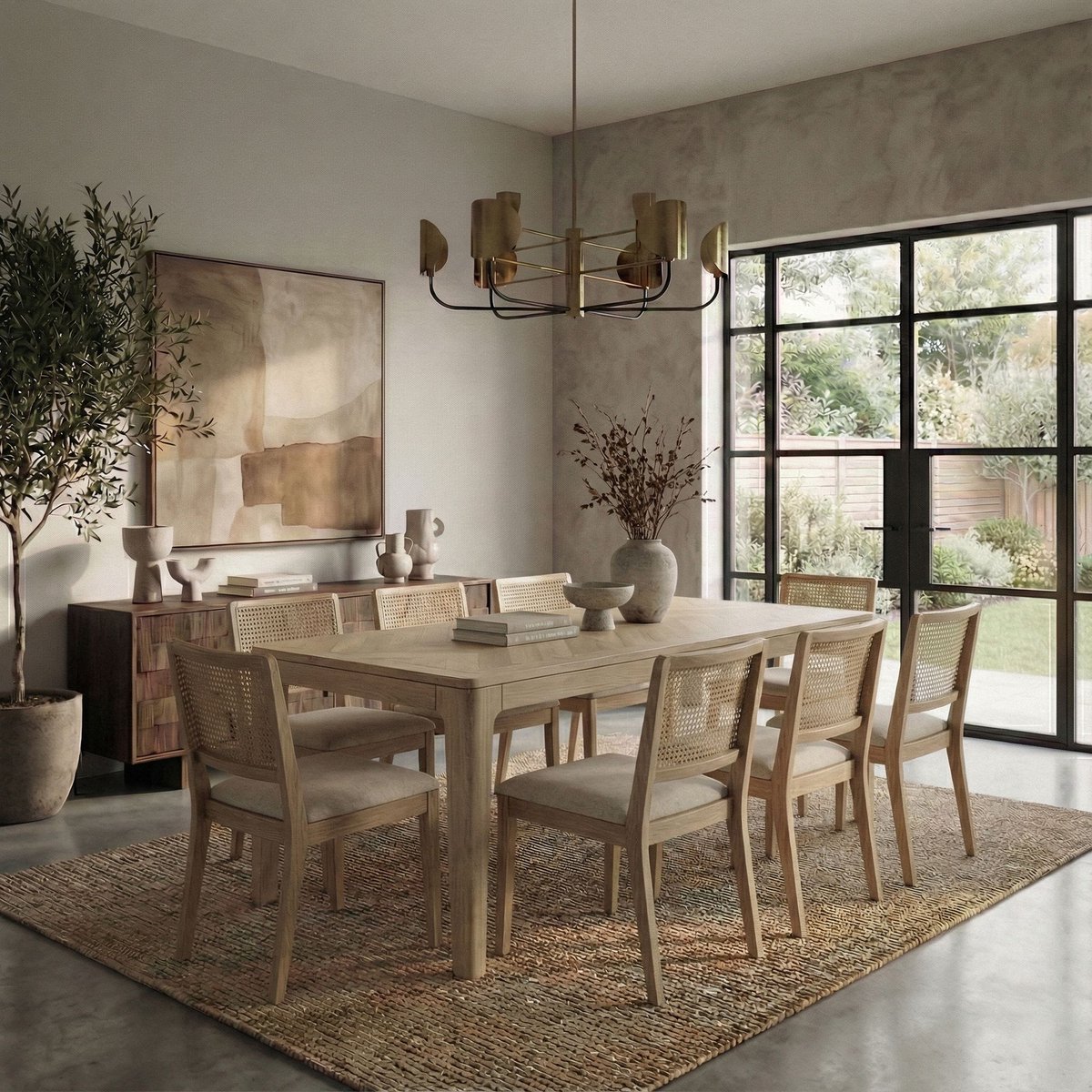 Eettafel mangohout wit 120x60 cm