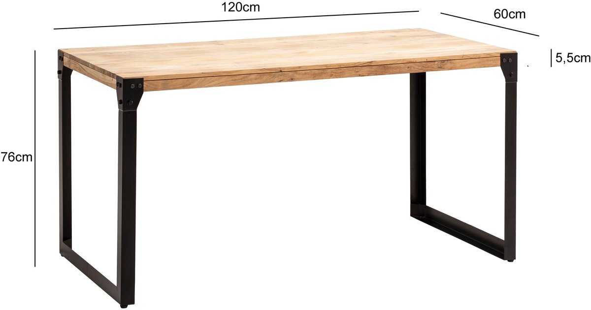 Eettafel acaciahout 120x60 cm