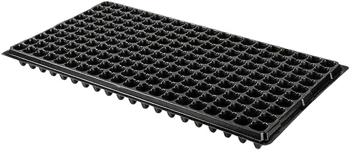Plant Starter Trays - Zaad Vermeerdering - Binnen Tuinieren - Met Drainage Gaten - 200 Cellen - Zwart