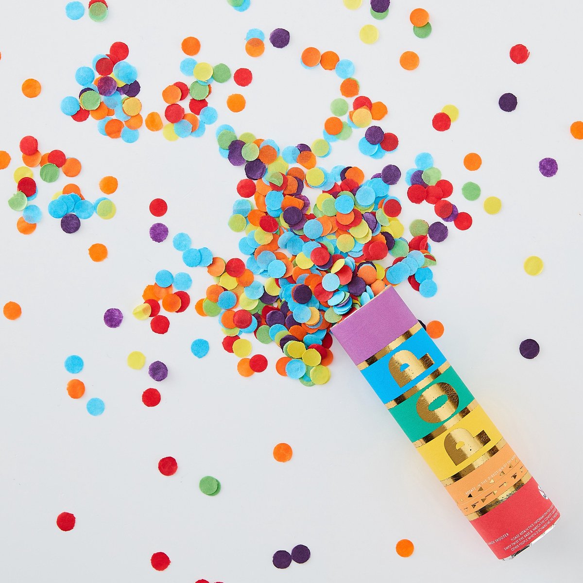 GingerRay - Mini Cannon Shooters - Confetti Kanon - Regenboog 2 stuks