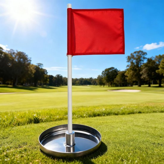 Golf Oefen Set - Putting Cup Vlag - Golf Vaardigheden Trainen - Weerbestendig Roestvrij Staal - 10 cm Cup - Meerkleurig van GOLF — afbeelding 2