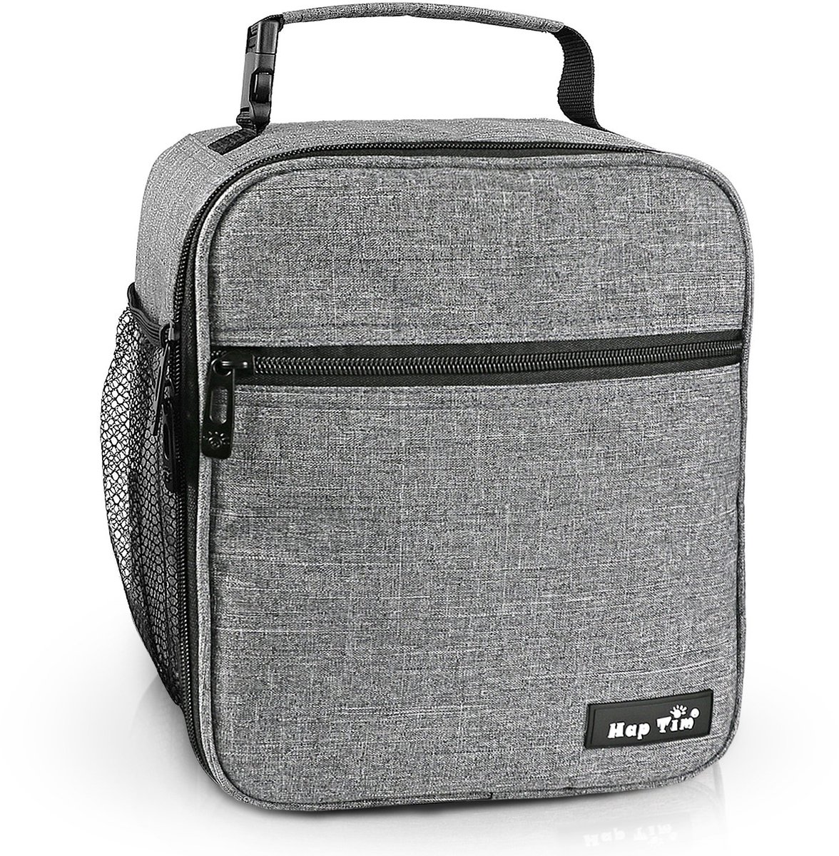 SnelShoppen - Geïsoleerde Lunchtas voor Volwassenen en Kinderen - 6,5 Liter Koeltas - Stoere Grijze Bento Lunchbox voor Mannen, Vrouwen en Jongens - I
