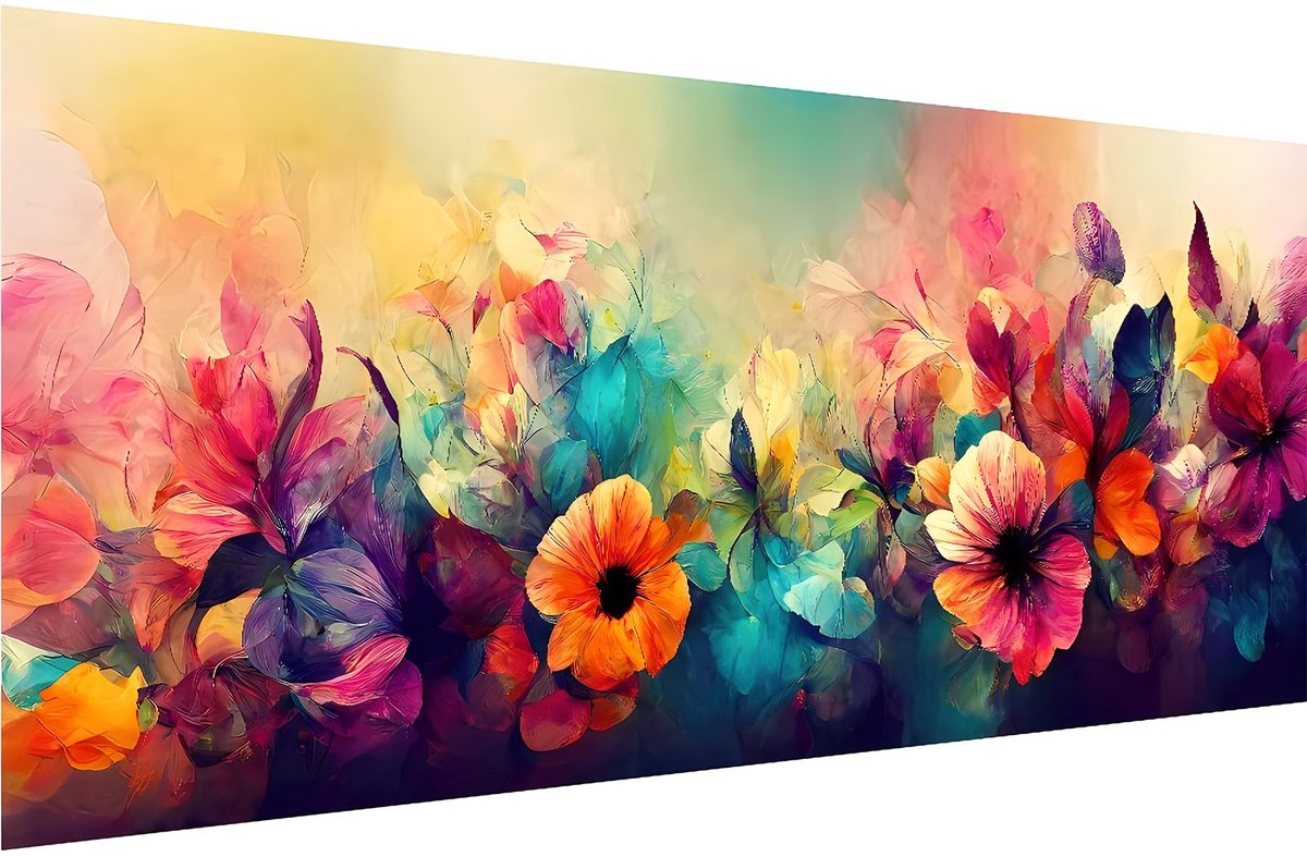 SnelShoppen - Schilderen op Nummer Volwassenen XXL Landschap 90 x 40 cm - Doe-Het-Zelf Knutselset met Olieverf op Kreukvrij Canvas - Perfect voor Crea