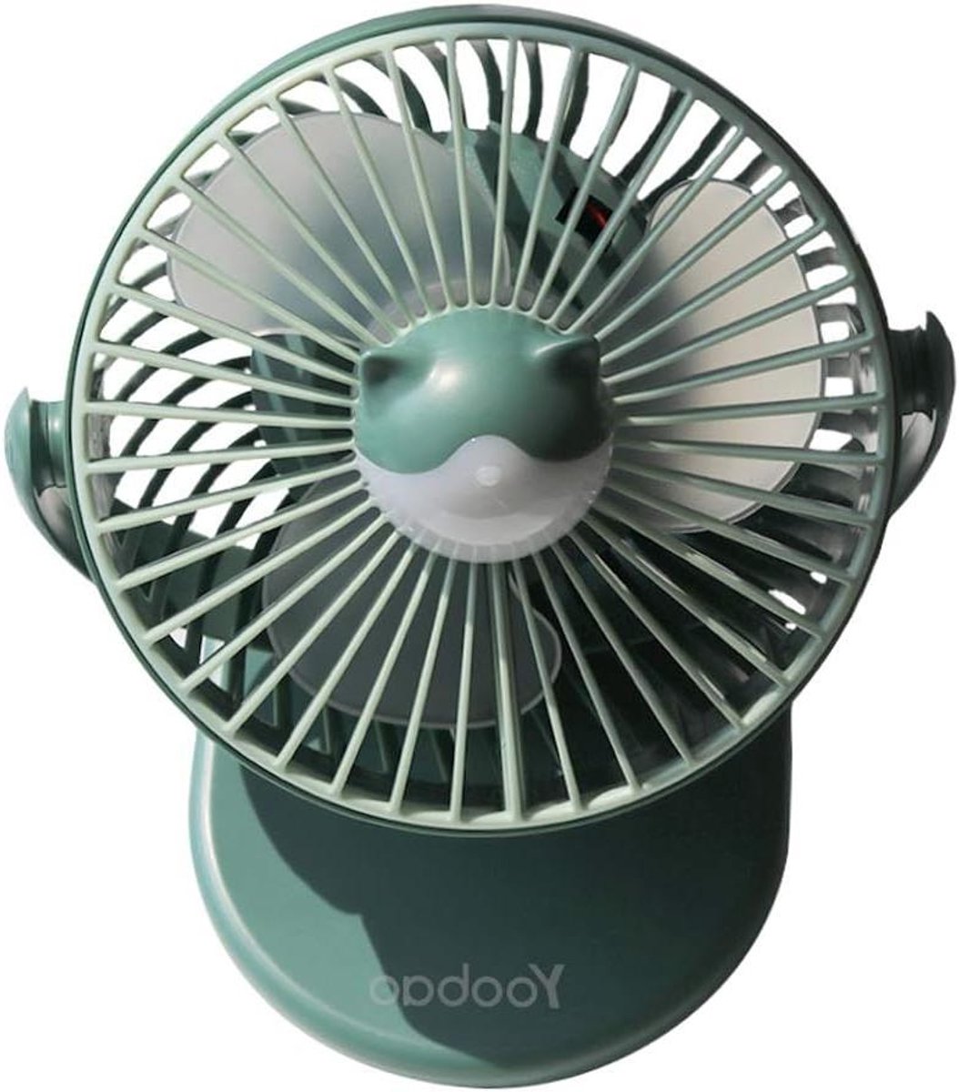 Handventilator - USB ventilator - Persoonlijke verkoeling - Stil ontwerp - 174 x 151 x 128 mm - Groen