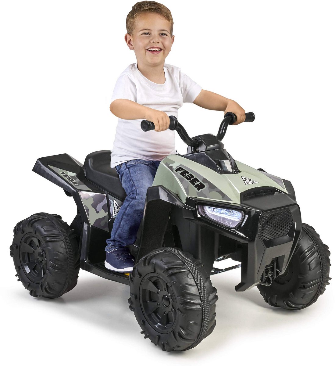 SnelShoppen - Elektrische 12V Quad Boxer voor Kinderen, Brede Wielen voor Stabiliteit, Maximumsnelheid 5 km/u, Geschikt voor Kinderen vanaf 3 Jaar, Av